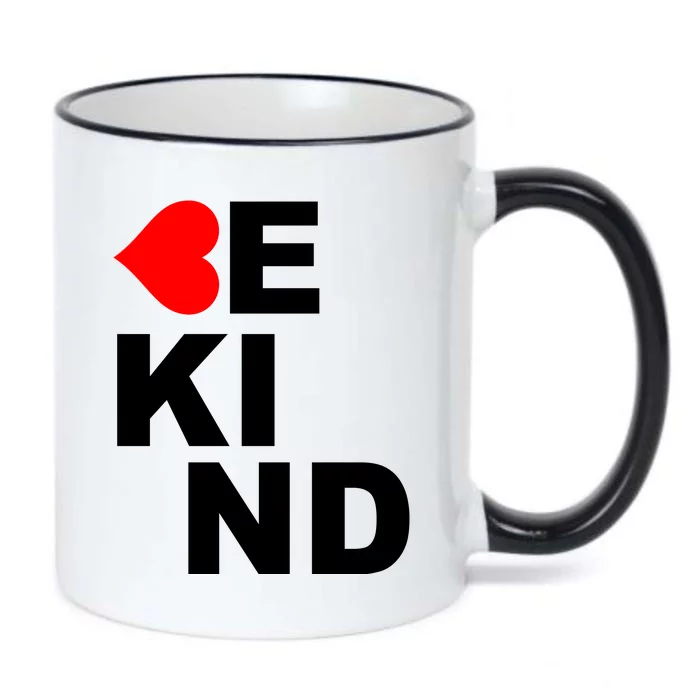 Be Kind Love Heart, Kindness Matters Black Color Changing Mug