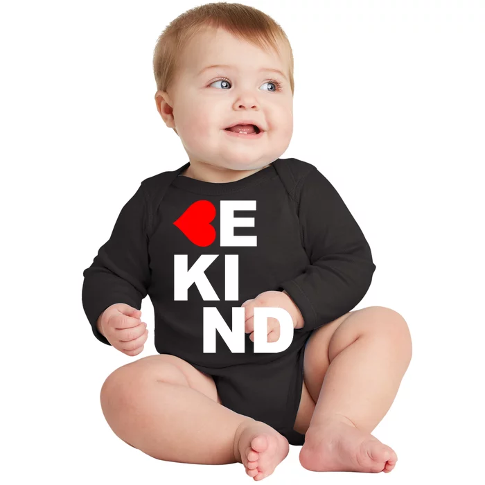 Be Kind Love Heart, Kindness Matters Baby Long Sleeve Bodysuit