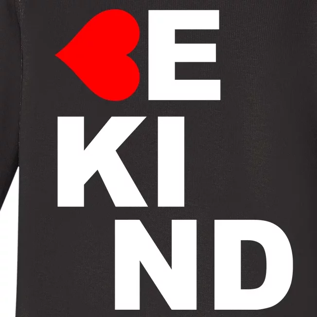 Be Kind Love Heart, Kindness Matters Baby Long Sleeve Bodysuit