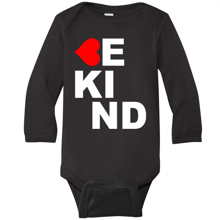 Be Kind Love Heart, Kindness Matters Baby Long Sleeve Bodysuit