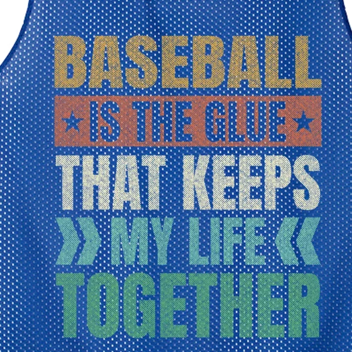 Baseball Keeps My Life Together Baseball Player Sports Gift Mesh Reversible Basketball Jersey Tank