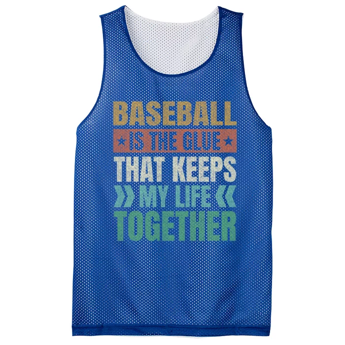 Baseball Keeps My Life Together Baseball Player Sports Gift Mesh Reversible Basketball Jersey Tank