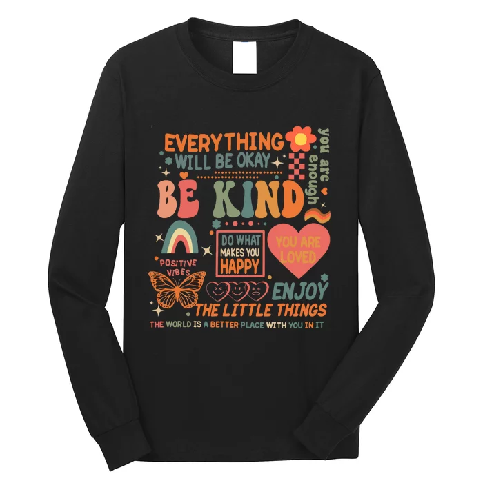 Be Kind Mental Health Awareness Long Sleeve Shirt