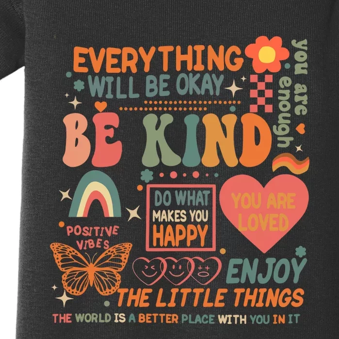 Be Kind Mental Health Awareness Baby Bodysuit