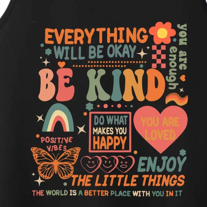 Be Kind Mental Health Awareness Performance Tank