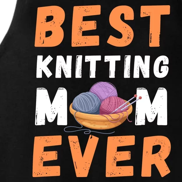 Best KNITTING Mom Ever Ladies Tri-Blend Wicking Tank