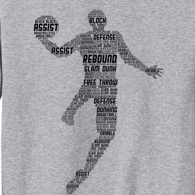 Basketball Kids Men Tall Sweatshirt