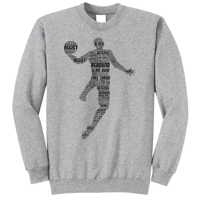 Basketball Kids Men Tall Sweatshirt