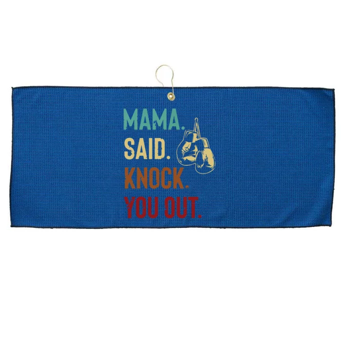 Boxing Kickboxing Mama Said Knock You Out Large Microfiber Waffle Golf Towel