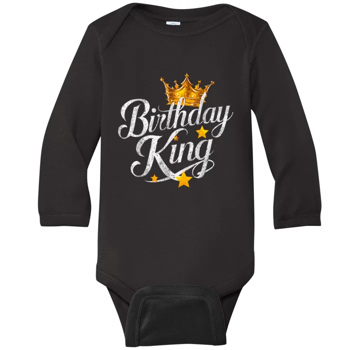 Birthday King Matching Birthday Bday Baby Long Sleeve Bodysuit