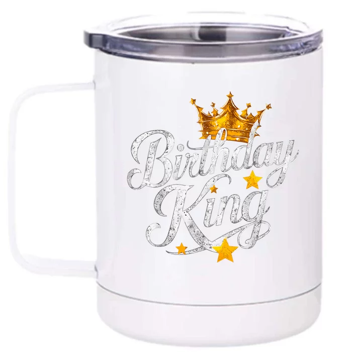 Birthday King Matching Birthday Bday Front & Back 12oz Stainless Steel Tumbler Cup