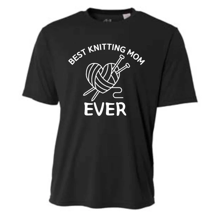 Best Knitting Mom Ever Funny Knitting Cooling Performance Crew T-Shirt