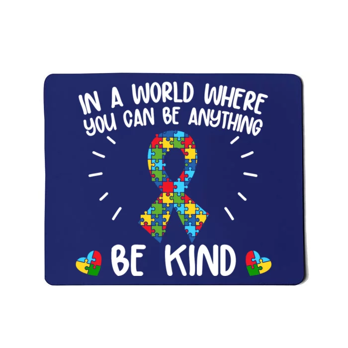 Be Kind Motivational Autism Awareness Slogan Autism Puzzle Message Mousepad