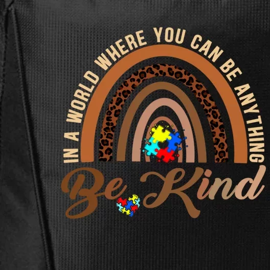 Be Kind Melanin Black History Month Rainbow Autism Leopard Gift City Backpack