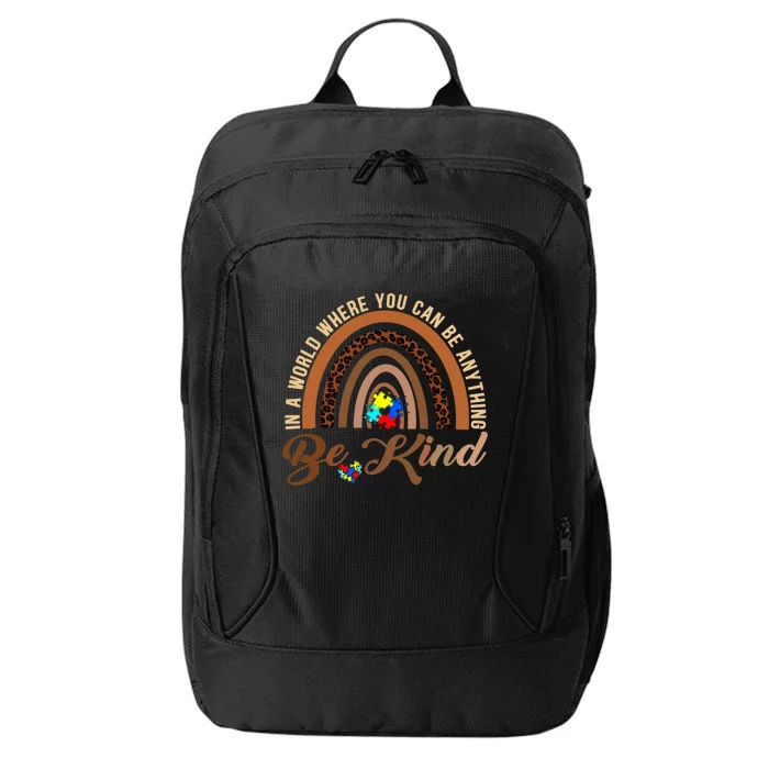 Be Kind Melanin Black History Month Rainbow Autism Leopard Gift City Backpack