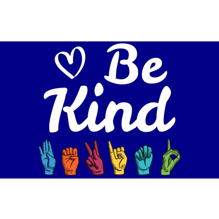 Be Kind Message Asl Sign Language Teacher Student Gift Bumper Sticker