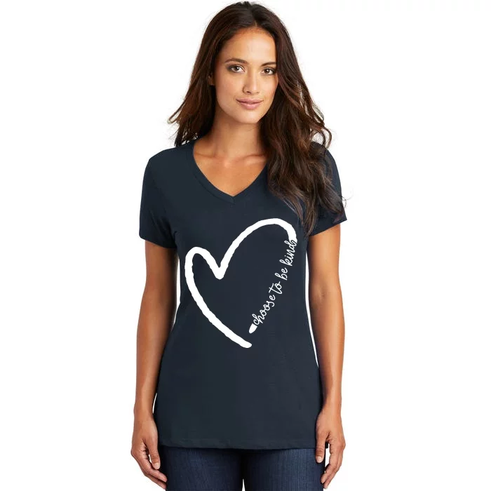 Be Kind Motivational Kindness Inspirational Encouragement Women's V-Neck T-Shirt