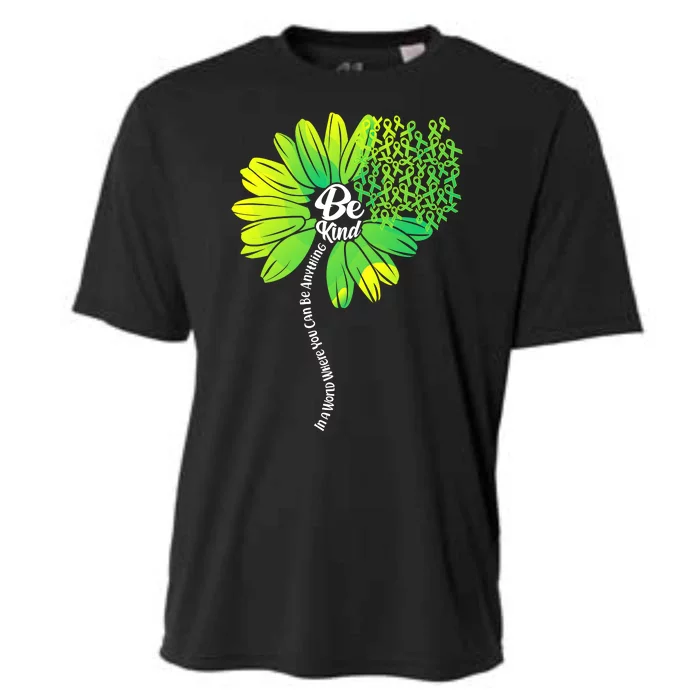 Be Kind Mental Health Awareness Flower Cooling Performance Crew T-Shirt