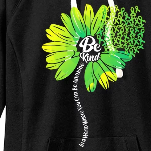 Be Kind Mental Health Awareness Flower Women's Fleece Hoodie