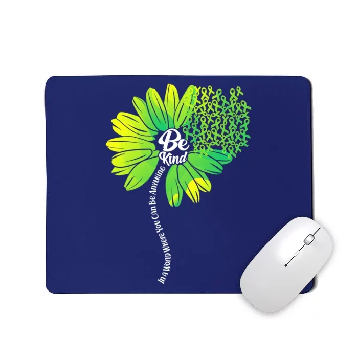 Be Kind Mental Health Awareness Flower Mousepad