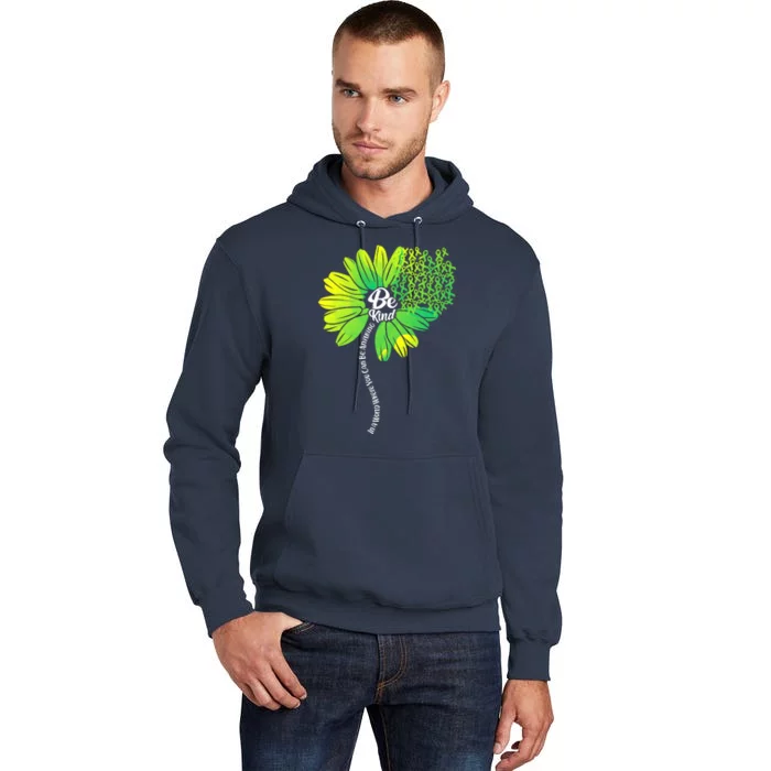 Be Kind Mental Health Awareness Flower Tall Hoodie