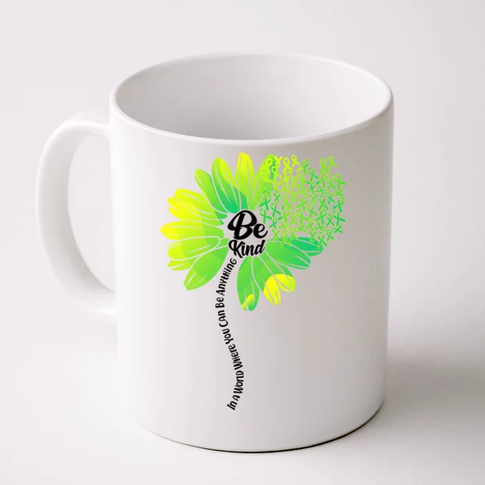 Be Kind Mental Health Awareness Flower Front & Back Coffee Mug