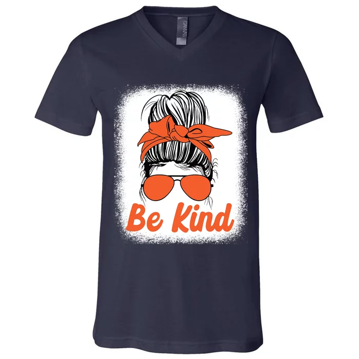 Be Kind Messy Unity Day Orange Anti Bullying Kids Unity Day V-Neck T-Shirt