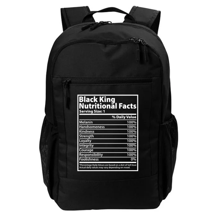 Black King Nutritional Facts Black History Pride Daily Commute Backpack