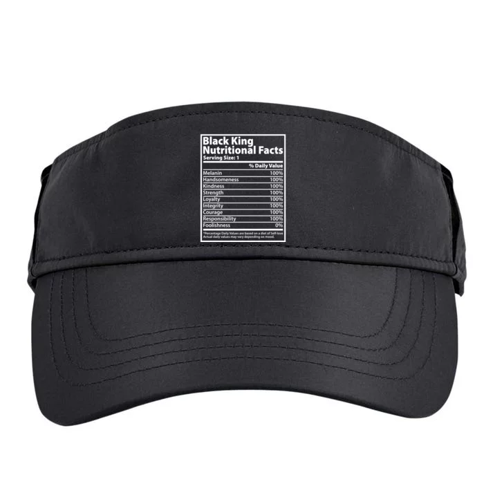 Black King Nutritional Facts Black History Pride Adult Drive Performance Visor