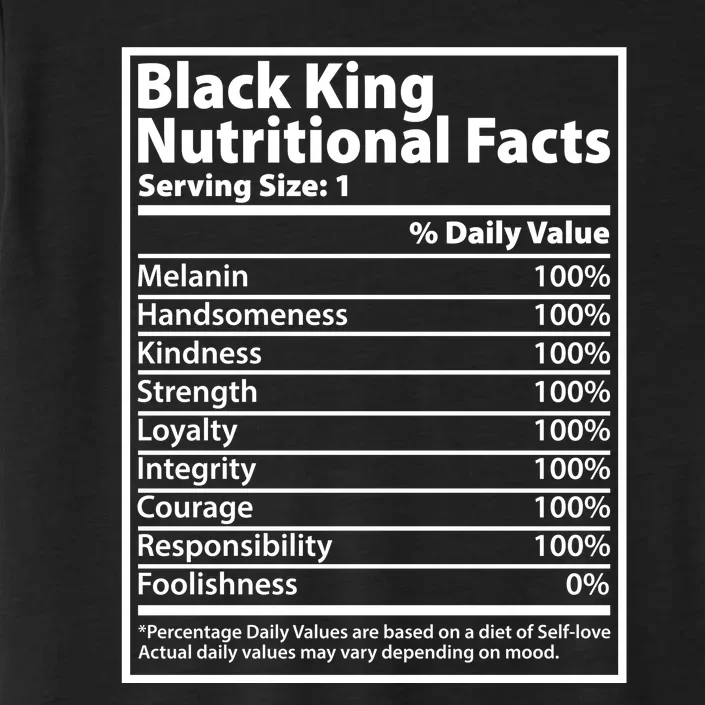 Black King Nutritional Facts Black History Pride ChromaSoft Performance T-Shirt