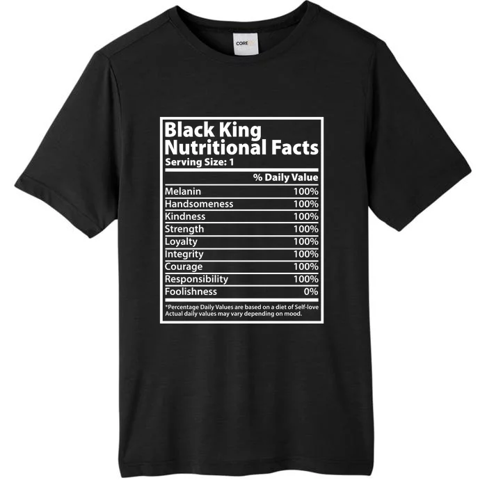 Black King Nutritional Facts Black History Pride ChromaSoft Performance T-Shirt