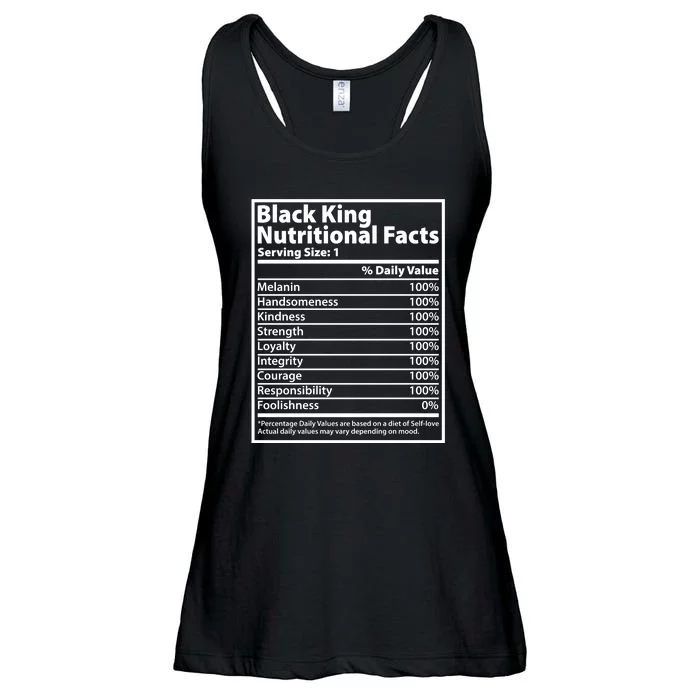 Black King Nutritional Facts Black History Pride Ladies Essential Flowy Tank