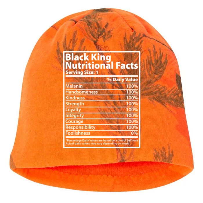 Black King Nutritional Facts Black History Pride Kati - Camo Knit Beanie