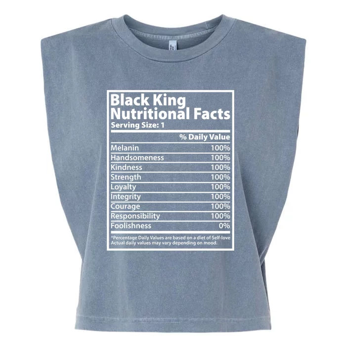 Black King Nutritional Facts Black History Pride Garment-Dyed Women's Muscle Tee