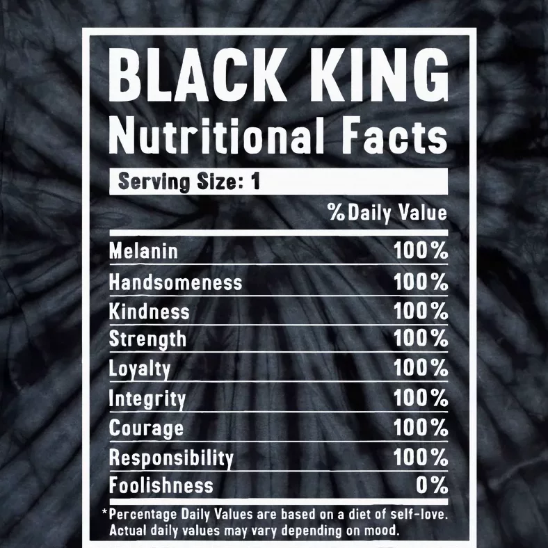 Black King Nutritional Facts Tie-Dye T-Shirt