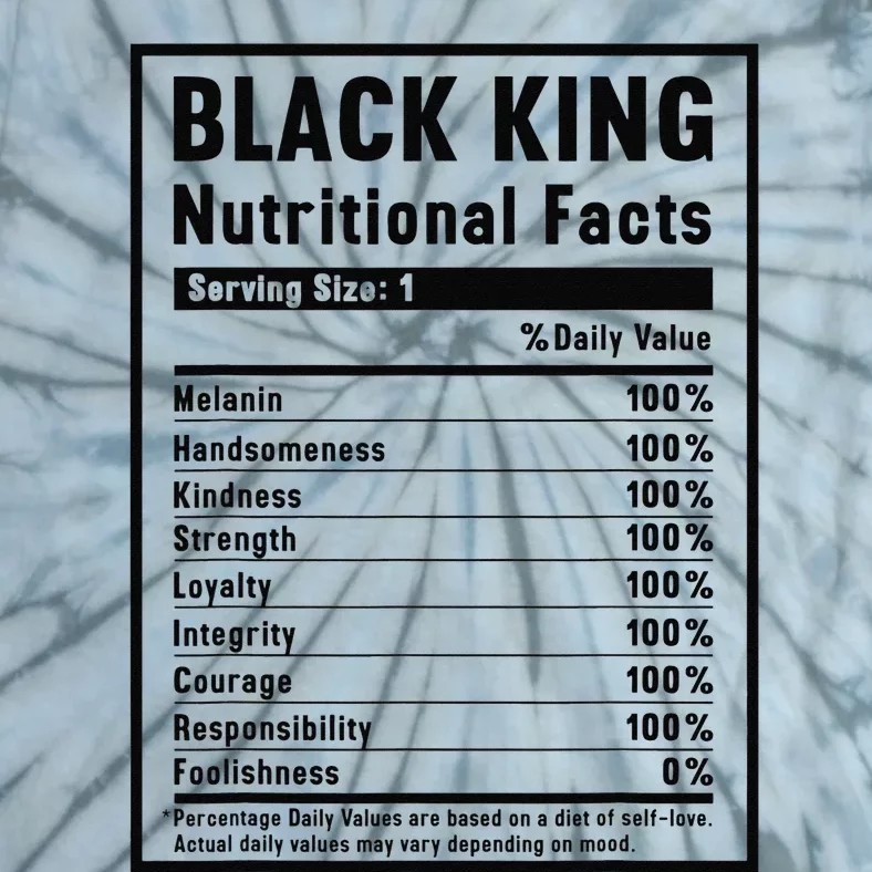 Black King Nutritional Facts Tie-Dye T-Shirt