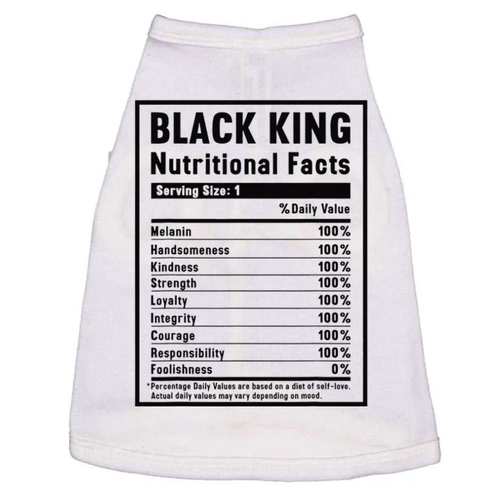 Black King Nutritional Facts Doggie Tank