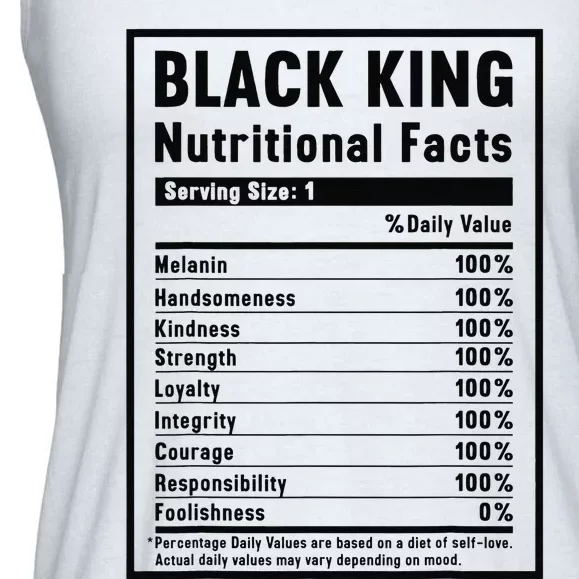 Black King Nutritional Facts Ladies Essential Flowy Tank