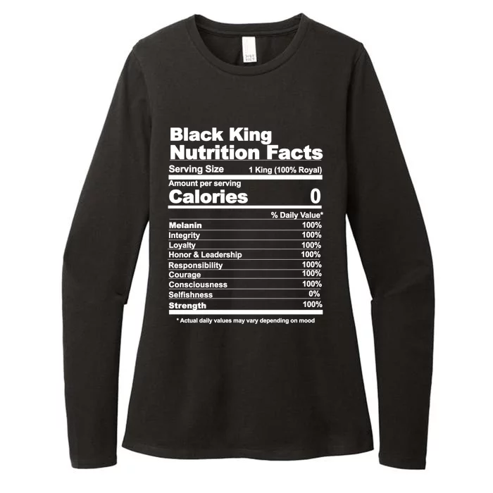 Black King Nutritional Facts Gift Womens CVC Long Sleeve Shirt