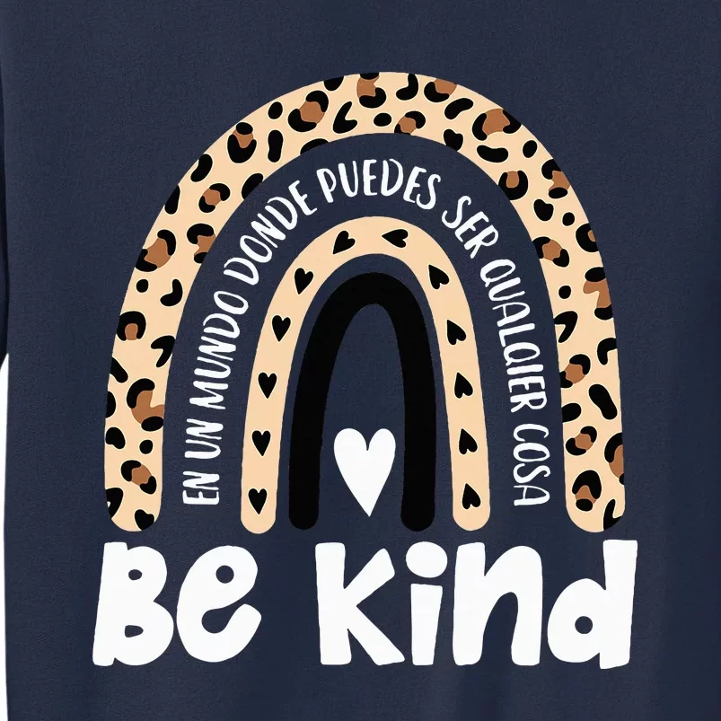 Be Kind Orange Unity Day Rainbow ASL Sé Amble Spanish Crew Sweatshirt