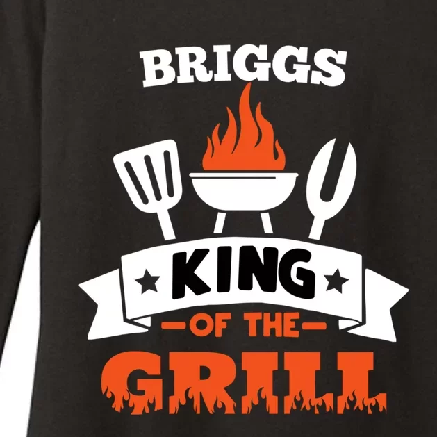 Briggs King Of The Grill Grilling Bbq Chef Master Cooking Gift Womens CVC Long Sleeve Shirt