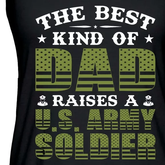 Best Kind Of Dad Raised A US Army Soldier Ladies Essential Flowy Tank