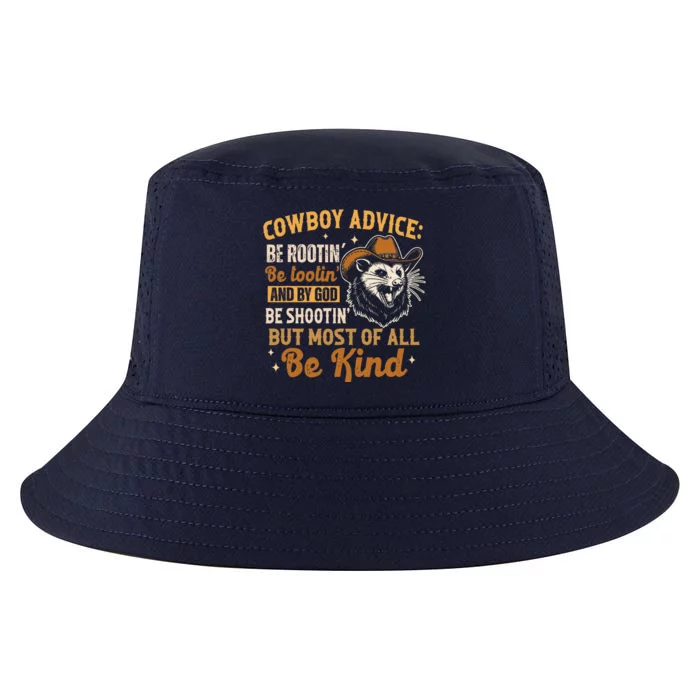 Be Kind Opossum Cow Advice Rootin Tootin Possum Lover Cool Comfort Performance Bucket Hat