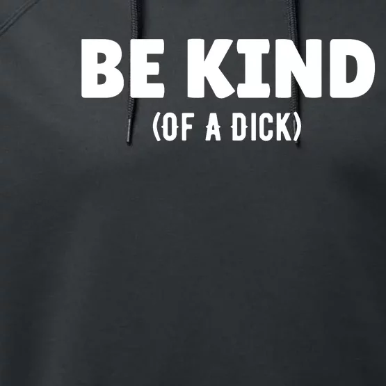 Be Kind Of A Dick Performance Fleece Hoodie