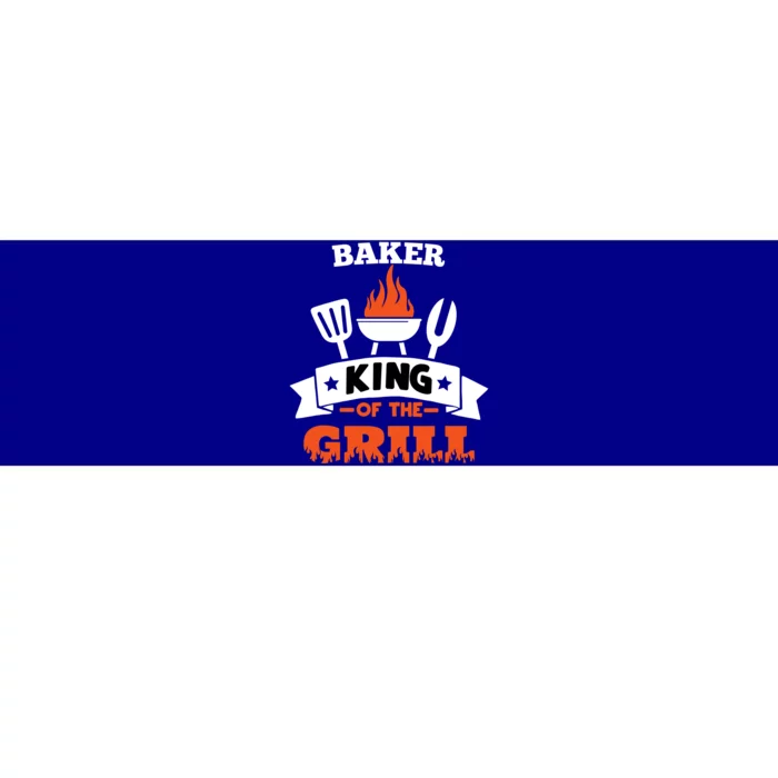 Baker King Of The Grill Grilling Bbq Chef Master Cooking Gift Bumper Sticker