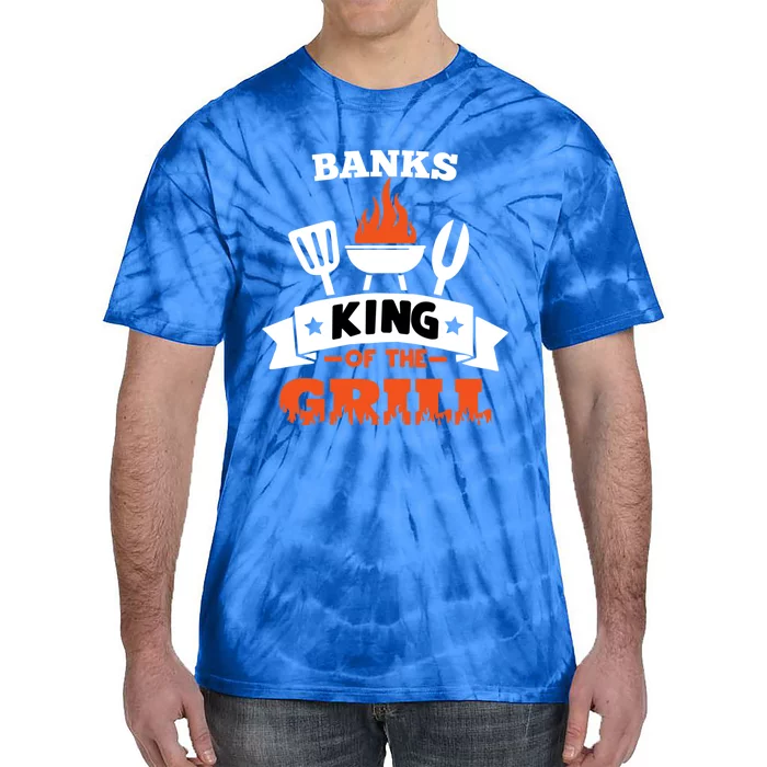 Banks King Of The Grill Grilling Bbq Chef Master Cooking Gift Tie-Dye T-Shirt