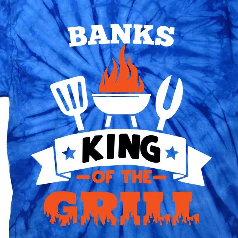 Banks King Of The Grill Grilling Bbq Chef Master Cooking Gift Tie-Dye T-Shirt