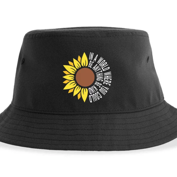 Be Kind Orange Flower Anti Bullying Awareness Unity Day Sustainable Bucket Hat