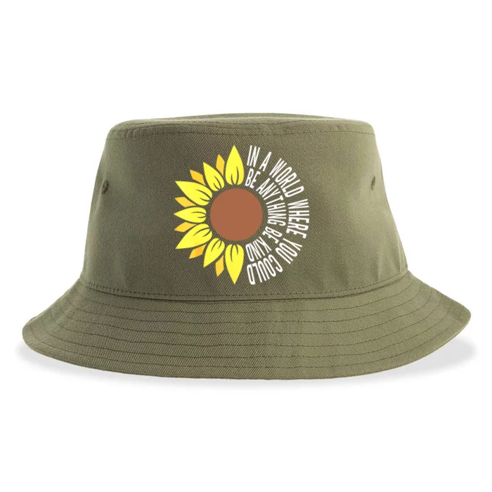 Be Kind Orange Flower Anti Bullying Awareness Unity Day Sustainable Bucket Hat