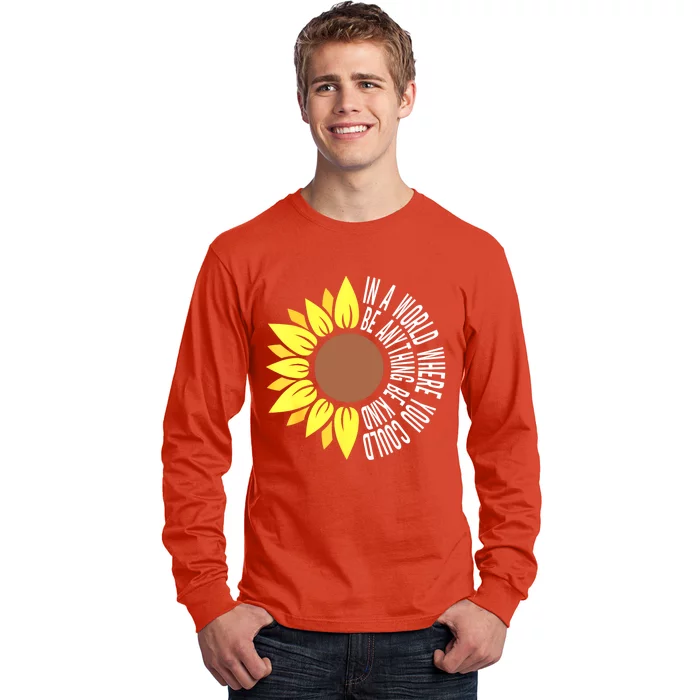 Be Kind Orange Flower Anti Bullying Awareness Unity Day Long Sleeve Shirt